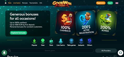 goodwin casino bonus code